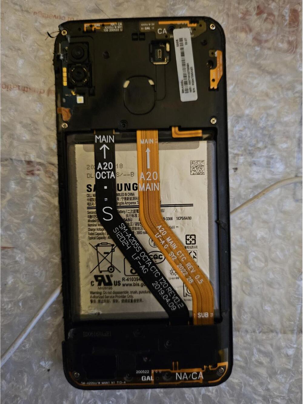 Samsung Android Smartphone. No charger cord. Untested as is. Cracked no back